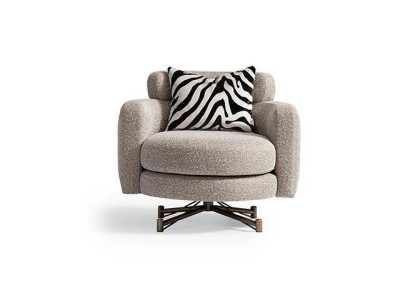 Armchair Wing Chair Cocktail Chair Club Chair Gray Fabric Upholstery Seater